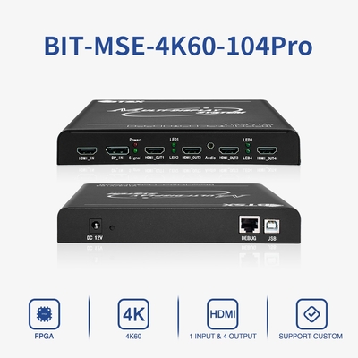Bitvisus 1X4 & 1X3 4K многоэкранное устройство для сцепления EDID Программируемый видеопроцессор BIT-MSE-4K60-104PRO