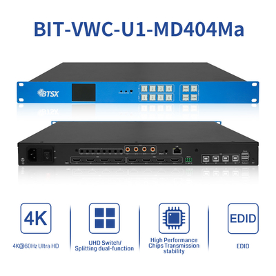 Bitvisus 4x4 2x2 1x4 4K60 Splice Overlay HDMI PIP Video Switcher Матричный видеостенный контроллер