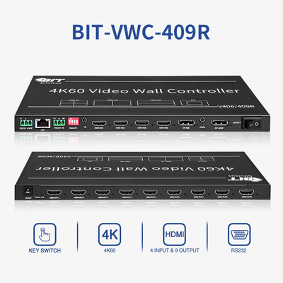 Контроллер стены видео 12 Вт 4К Процессор стены видео BIT-VWC-409R