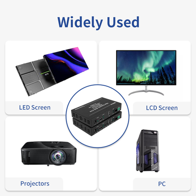 Нулевая задержка Бескомпрессированный HDMI Fiber Extender 4K KVM через волоконный передатчик