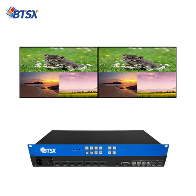 End KVM Solution BIT-MV-U1-MD403 Процессор с множественным просмотром разрешения 4K60 с 3x HDMI 2.0 выходными портами и 1 петлей