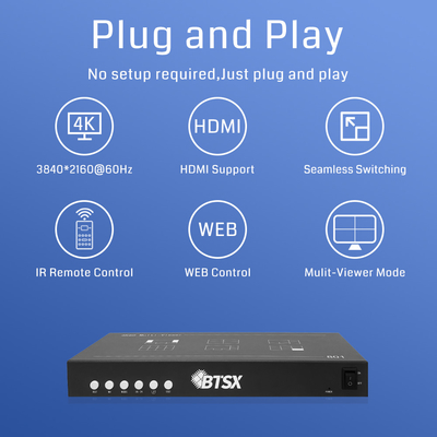 RS232 опции управления 8 HDMI входный многоэкранный дисплейный контроллер для легкого переключения видео и удобного дизайна