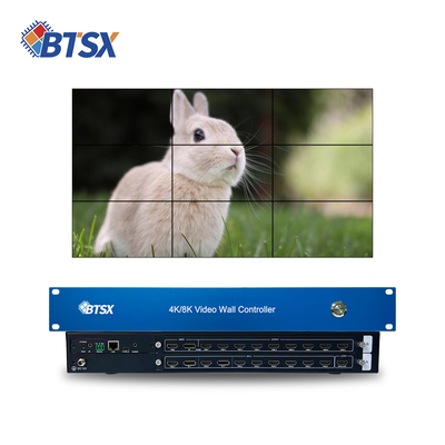 Контроллер видеостены Bitvisus 4K60 8 входов 9 выходов RS232 HDMI/DP Сетевое управление Web 2x2 Матричный контроллер видеостены
