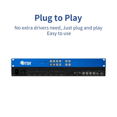 Bitvisus 4x3 4K60 HDMI решение для мониторинга конференций 4 в 3 Out Black Multi-Viewer Screen Switch Adapter