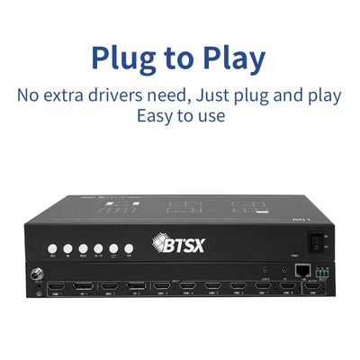 Bitvisus 8x1 4K60 HDMI Конференц-мониторинговое решение 8 в 1 Out Black Multi-Viewer Screen Switch Adapter BIT-MV-4K60-801