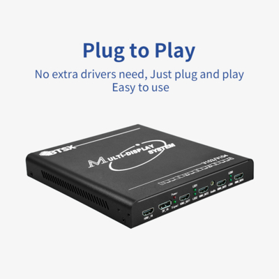 Bitvisus 1X4 & 1X3 4K многоэкранное устройство для сцепления EDID Программируемый видеопроцессор BIT-MSE-4K60-104PRO