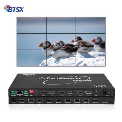 Профессиональный видеопроцессор для видеостен Bitvisus 8K - 9 выходов, синхронизированный выход видео высокой четкости BIT-MSE-8K-309HD