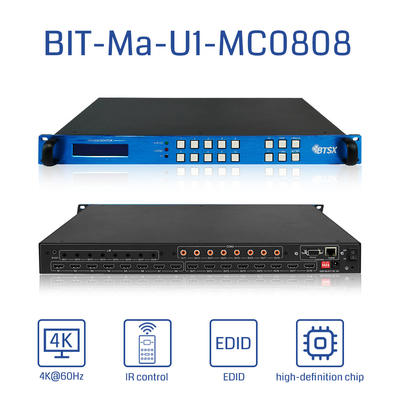 Bitvisus 4K HDMI Matrix Switcher 8x8 8 входов 8 выходов с металлической оболочкой