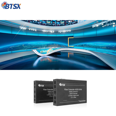 20 км RS232 KVM EDID HDMI Fiber Extender с аудиовыходом 3840x2160@30Hz